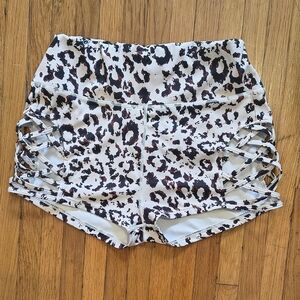 Leopard Print Women's Pole/Yoga Shorts